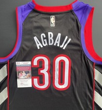 Ochai Agbaji Signed Autographed Toronto Raptors Jersey JSA Coa North 