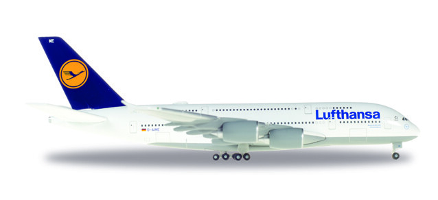 Herpa Wings 1:200 550727-004 Lufthansa Airbus A380-800 D-AIMJ Brüssel 37cm
