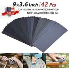 42pc Wet Dry Sand paper 150 180 240 320 400 600 800 1000 3000 Grit Assorted Wood