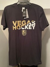 LAS VEGAS KNIGHTS NHL LEGACY BLACK 'VEGAS HOCKEY' T-SHIRT SZ MEDIUM FANATICS NWT