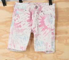 Levis Tie Dye Stretch Denim Bermuda Shorts Size 4 96-104CM - Ramie/Cotton