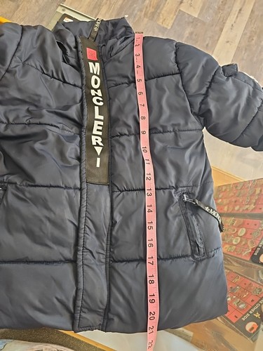 MONCLER Spellout Boys Down Puffer Jacket Size XXL Black - Picture 6 of 8