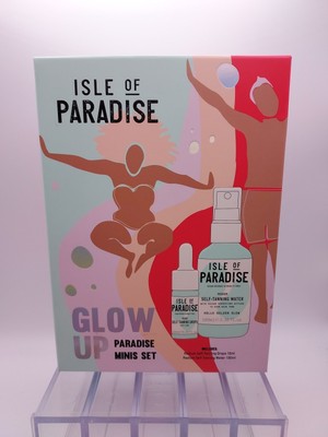 Isle of Paradise Glow Up Paradise Minis Set Self Tanning MEDIUM Sealed 