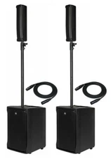 2x RCF EVOX J8 Active 2-Way Line Array System 1400W Speaker + XLR Cables (MINT)