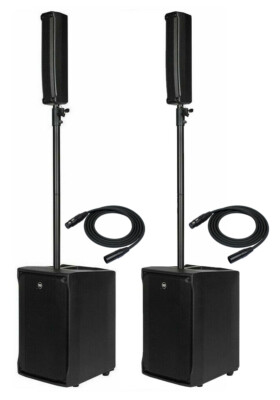 2x RCF EVOX J8 Active 2-Way PortableLine Array System 1400W Speaker + XLR Cables