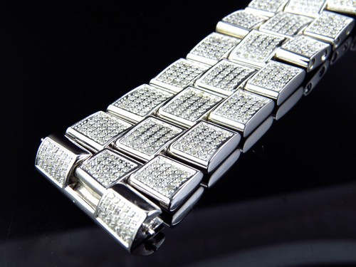 Brand New Mens Breitling Super Avenger Diamond Band with 7 Ct Custom Set - Picture 5 of 7
