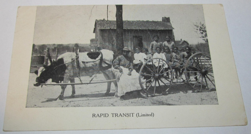 Vintage Black Americana Postcard Rapid Transit (Limited)  The Tourist Print