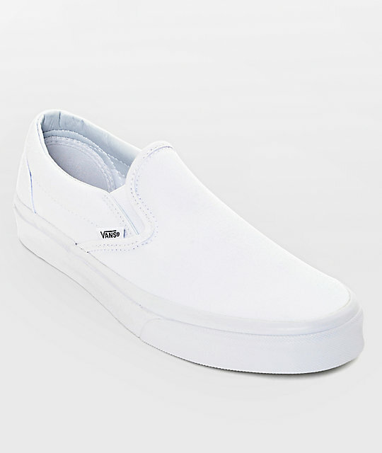 womens white slip on vans sale