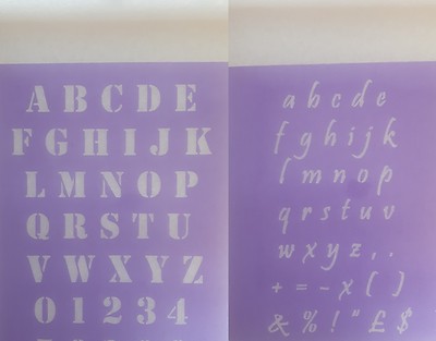 Groß- & Kleinbuchstaben Kunststoff kursiv Schrift Alphabet Vorlage Red Nose Day