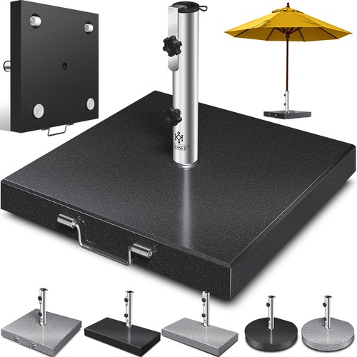 kesser granit sonnenschirmständer mit edelstahlrohr