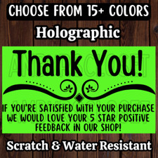 50 SMALL BUSINESS STICKERS 2.25" LABELS THANK YOU SCRATCH RESISTANT eBay Order