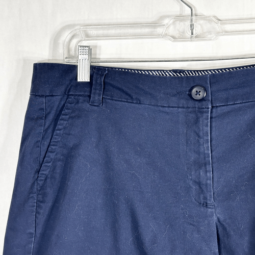 Crown Ivy Size 12 Shorts Solid Navy Blue Cotton Stretch Pockets Womens 644 - Picture 3 of 8