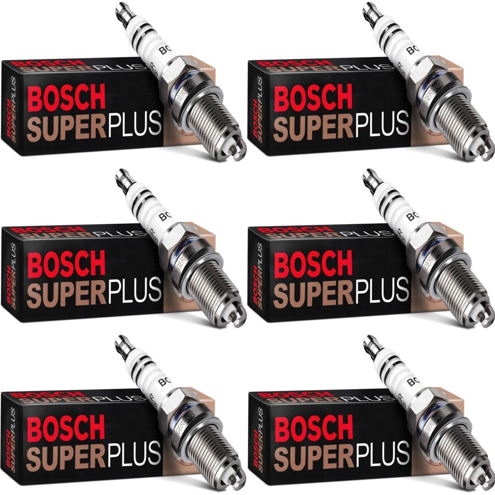 6 pcs Bosch Double Platinum Spark Plugs For 1991-1992 PORSCHE 911 H6-3.3L