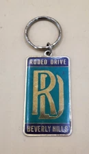 Vintage Rodeo Drive Beverly Hills California Keyring Keychain