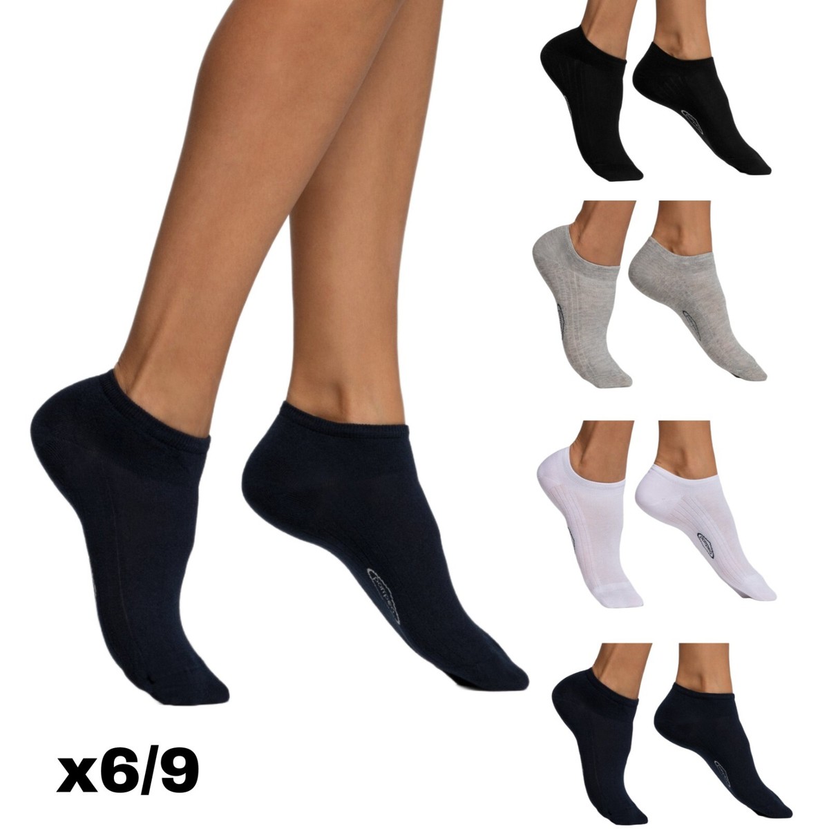 Fantasmini Uomo Donna Cotone Mini Calza Fantasmino Salvapiede