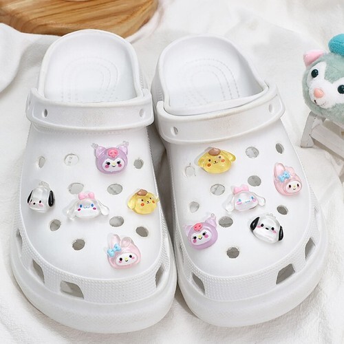 10Pcs/set Button Shoes Charm Transparent Kuromi Cinnamoroll Shoes Decoration - Bild 8 von 8