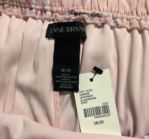 Lane Bryant Blue/Pink Floral Hi-Lo Elastic Waist Chiffon Ruffle Skirt Sz 18/20 - Picture 5 of 6