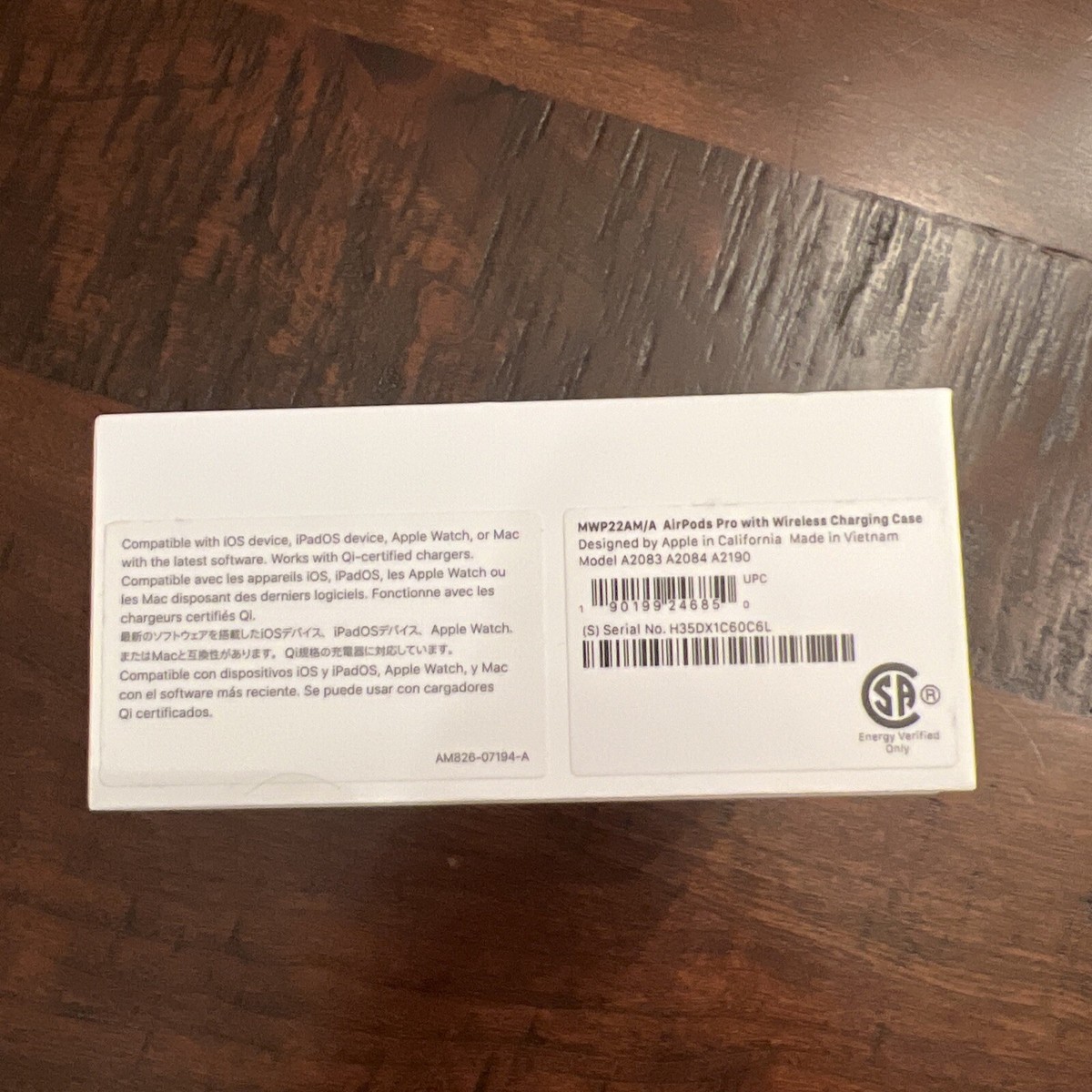 Apple AirPods Pro Box Only - White | eBay