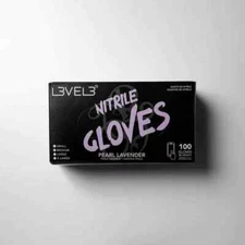 Level 3 Professional Nitrile Gloves S,M Available Pearl Lavender Color 100 Pack