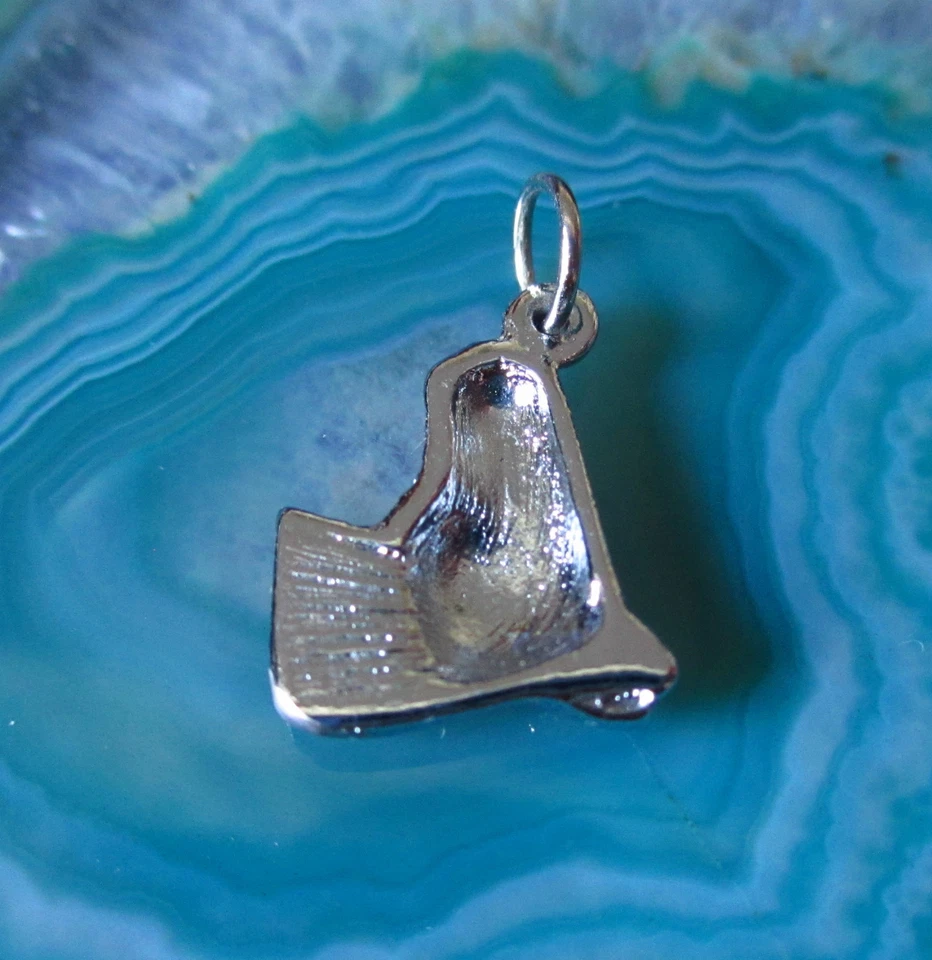 KX Anhänger Pferd Pferdekopf mit Seeopal Paua-Muschel grün versilbert - Bild 3 von 3