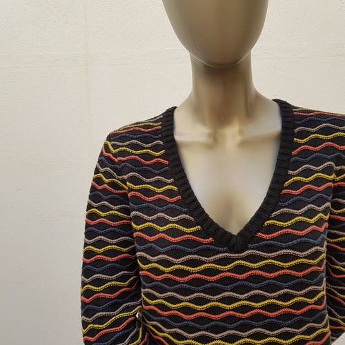 Hübsche Strickkleid / langer Pullover von Skunkfunk (SKFK), 42, schwarz, bunt - Bild 3 von 20