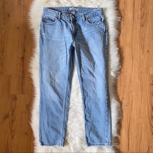 Zara Light Denim Rhinestone Diamond 