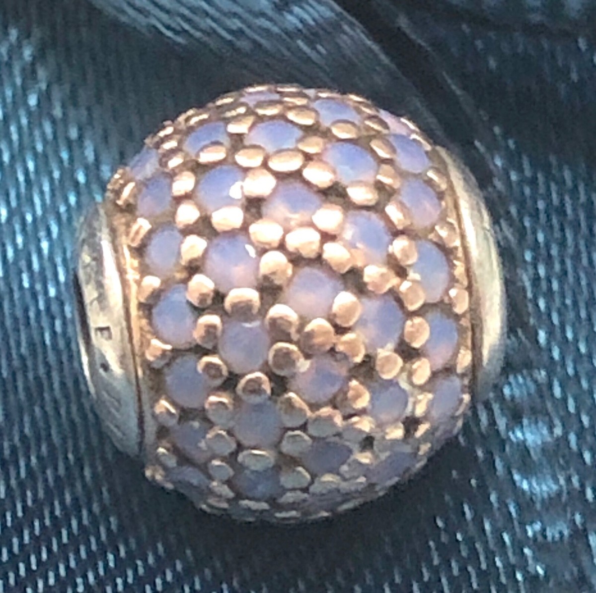Pandora SS & 14K Rose Gold Love ESSENCE Charm with