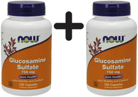2 X Now Foods Glucosamine Sulfate, 750Mg - 120 Caps (145,79 Eur/Kg)