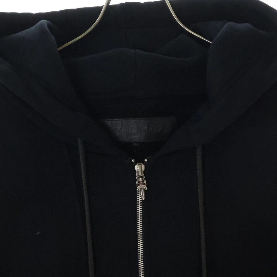 Felpa con cappuccio e zip Chrome Hearts CH Plus pugnale patchato nera usata cdf802ee49cd52b67c