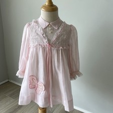 Ruth of Carolina VTG Dress Girls Sz 3 Pink Dress Ruffles Butterfly Girly 80 s