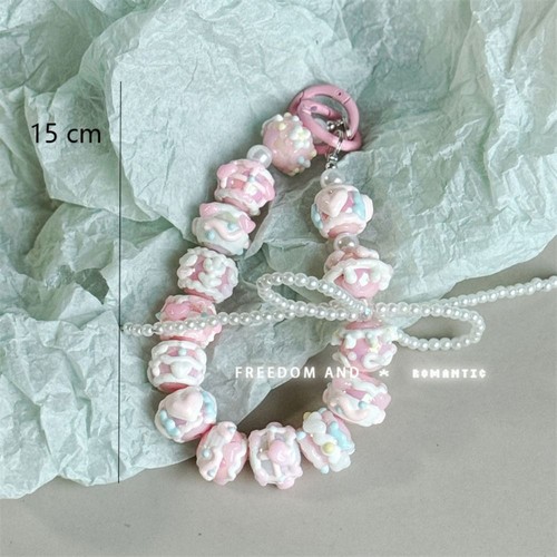 Pearl Mobile Phone Strap Colorful Phone Charm Rope New Phone Lanyard - Photo 2 sur 20