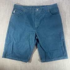 Vintage Carhartt Shorts Mens 42 Teal WU4955 Duck Canvas Rare 90s Carpenter USA