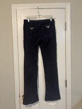 Valentino RED Corduroy Pants Navy Blue size 27” ITALY