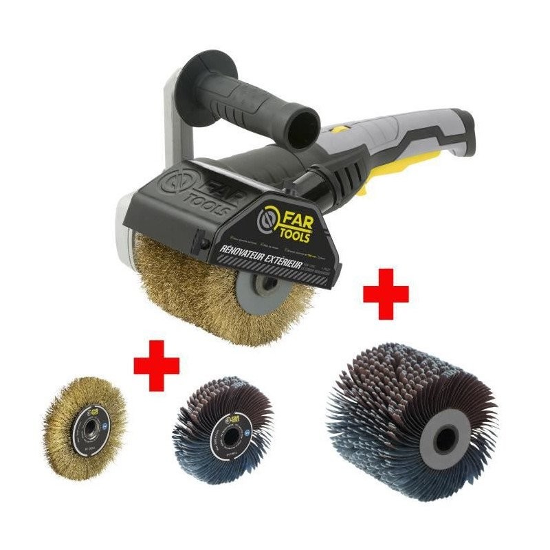 Rénovateur extérieur FARTOOLS REX120C brosse métallique ponceuse de terrasse