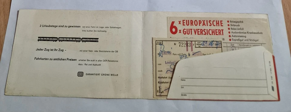 DEUTSCHE BAHN TICKET SALZBURG 1970 - Bild 2 von 2