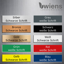 Briefkastenschild Türschild Namensschild Klingelschild mit Gravur Selbstklebend