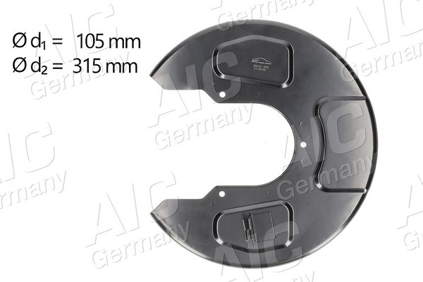 AIC Spritzblech, Bremsscheibe Hinterachse Rechts U.A. FüR Ford, Seat, VW-image
