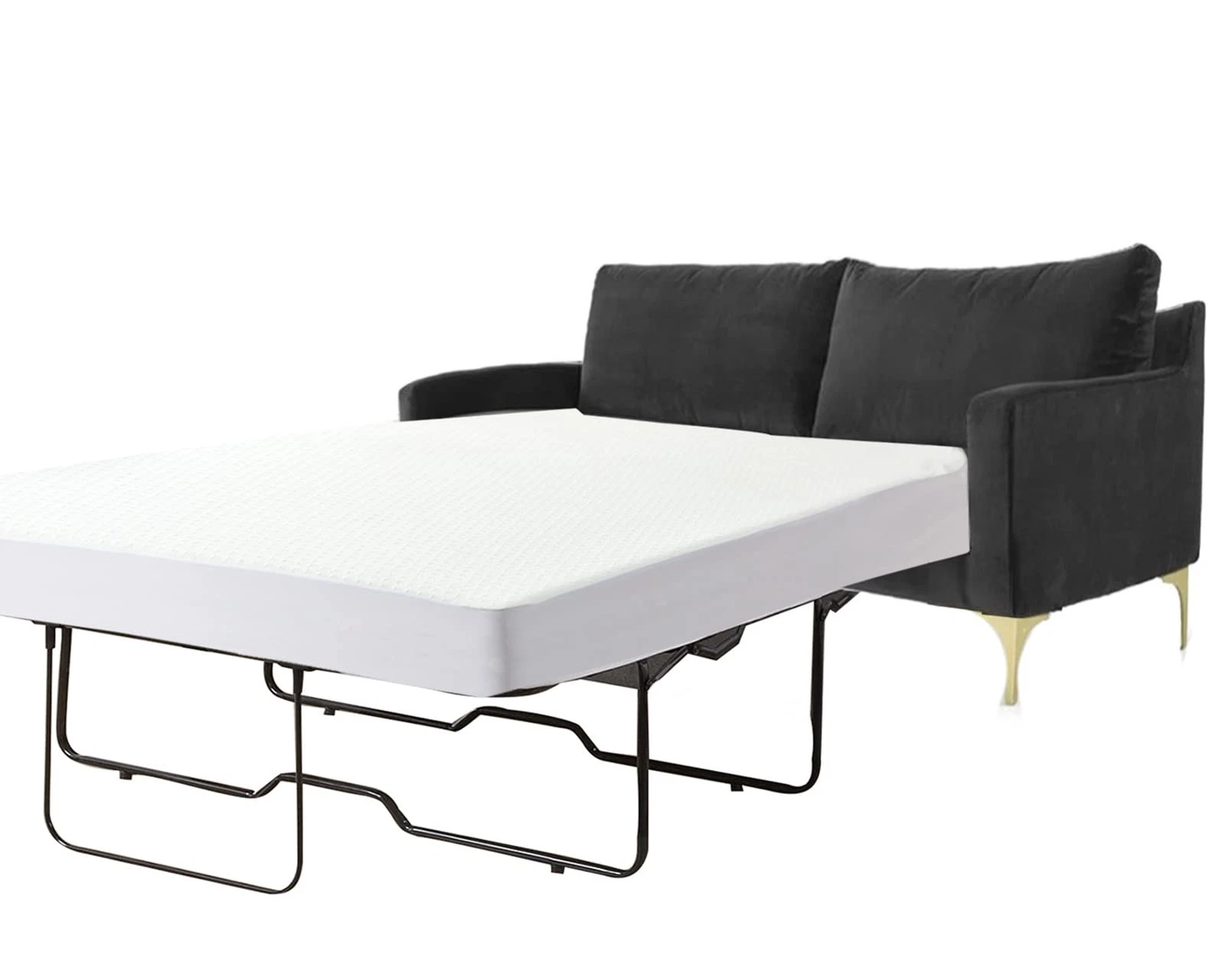 Waterproof Sleeper Sofa Full Mattress 54x72, White