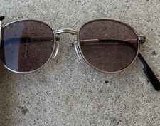 Vintage Foster Grant Style RFS107 Cliff Booth Gold Aviator Sunglasses 70 s