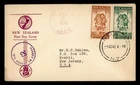 DR WHO 1942 NEW ZEALAND FDC HEALTH STAMP SEMI POST COMBO WWII CENSORED M72125