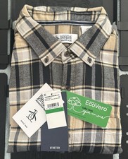 Original Penguin Men's L Plaid Button-Down Long Sleeve Stretch Shirt Pockets