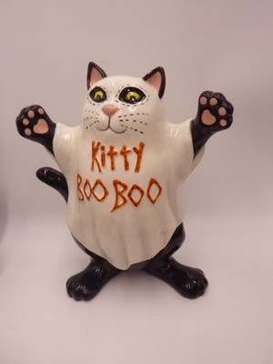 Blue Sky Clayworks Kitty Boo Boo Halloween Ghost Cat Heather Figurine 2020