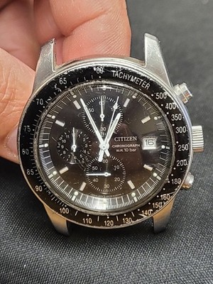 CITIZEN Chronograph 0510K16008 Speedmaster Quartz Watch BlackDial StainlessSteel