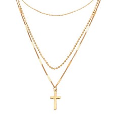 Mens Cross Pendant Necklace Gift for Daily Wear Collana Croce Ciondolo Al Collo