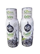 FruttaMax Bubble Fruit Syrup Blackcurrant 500ml x2 Drink Concentrate Makes 24L