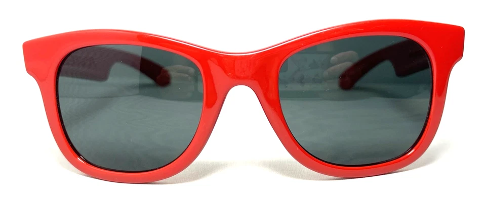 ELECTRIC VISUAL DETROIT Red Plastic Square Unisex Sunglasses Made in Italy - Image 3 of 4