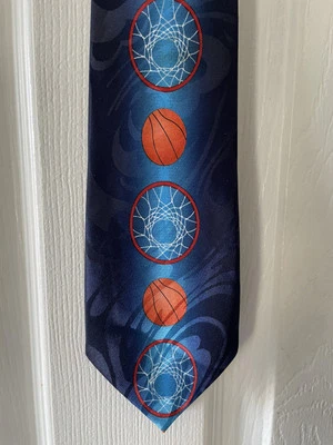 Steven Harris Basketball Necktie Hoops Net Sports Coach Novelty Mens Tie - Image 1 of 4