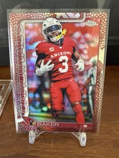 2025 Topps Chrome Budda Baker Arizona Cardinals #8 Pigskin Refractor 