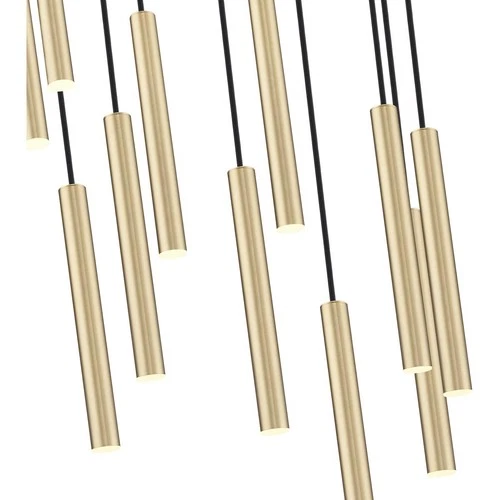 Z-Lite 919MP12-11R-MGLD-LED Forest Chandelier Modern Gold - Picture 6 of 8