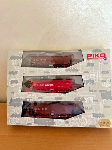 Modelleisenbahn H0 PIKO Kaliwagen Set 58020 rot gebraucht OVP Dachbodenfund | Zustand: Gebraucht